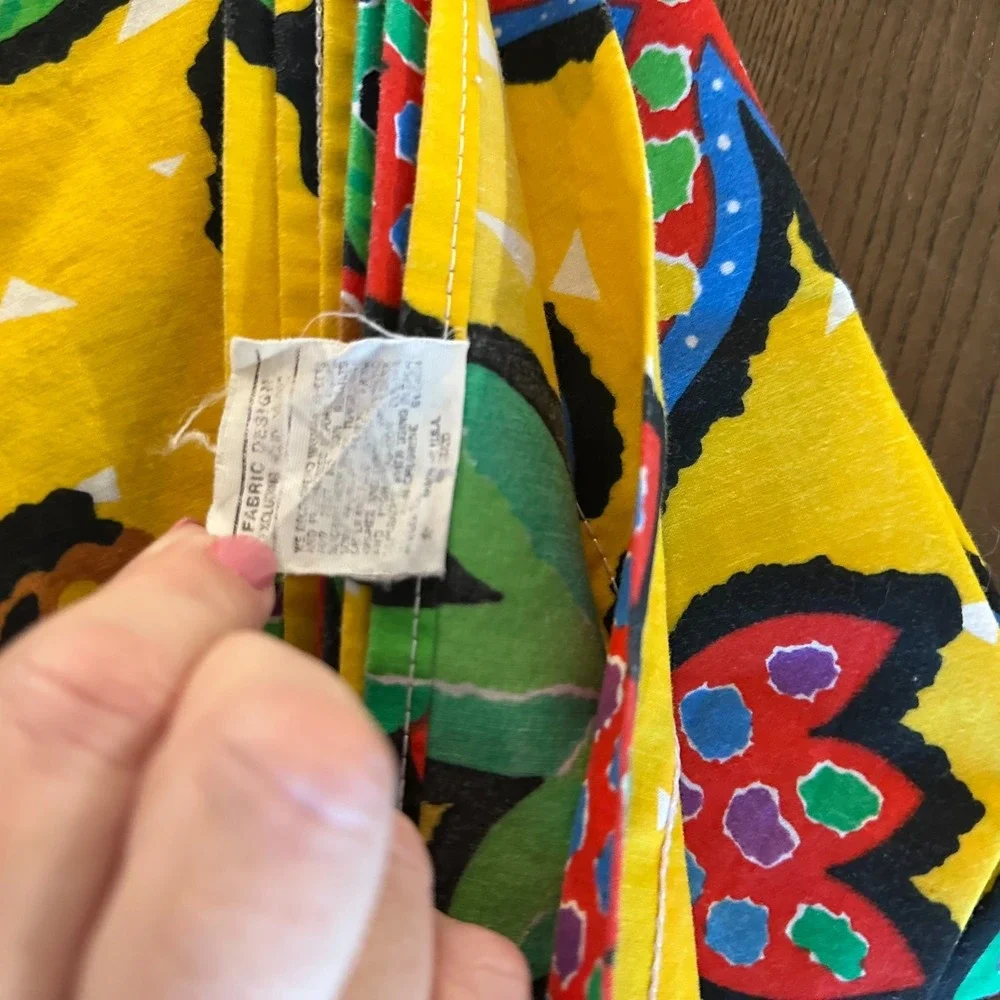 Vintage Twin Tropical Flat Sheet Cotton Blend Turtle Pineapples Tropical 90s 80s